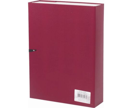 Архивный короб BRAUBERG А4, 240х330мм, 70 мм, 2 завязки, до 600 листов, бордовый 122036 – изображение 4