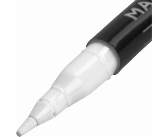 Маркер 12 шт в упаковке BRAUBERG перманентный "W2" БЕЛЫЙ круглый наконечник 2 мм 151505 – изображение 4