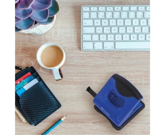 Дырокол BRAUBERG JET PRO до 30 листов, синий/черный 228600 – изображение 5