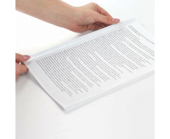 Скрепкошины для быстрого переплета BRAUBERG комплект 10 шт, ширина 10 мм до 50 листов, А4, белые 224605 – изображение 5