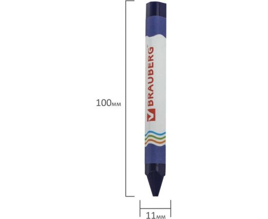 Восковые карандаши 24 шт в упаковке BRAUBERG утолщенные "АКАДЕМИЯ" НАБОР 6 цв. 227286 – изображение 5