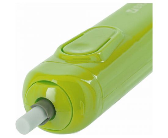 Электрический ластик BRAUBERG JET, питание от 2 батареек ААА, 8 сменных ластиков, салатовый 229615 – изображение 5