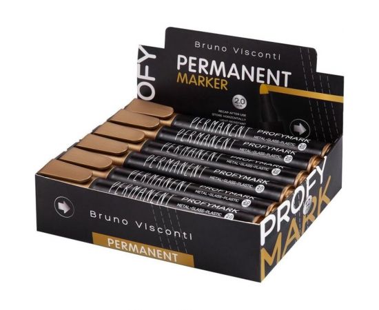 Перманентный маркер Bruno Visconti profymark, золотой, 12 шт. 1797136 – изображение 5
