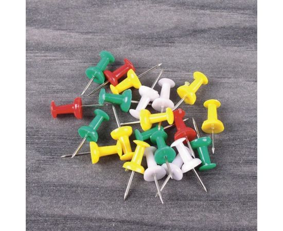 Силовые кнопки-гвоздики BRAUBERG цветные 50шт. в карт. коробке 220557 – изображение 5