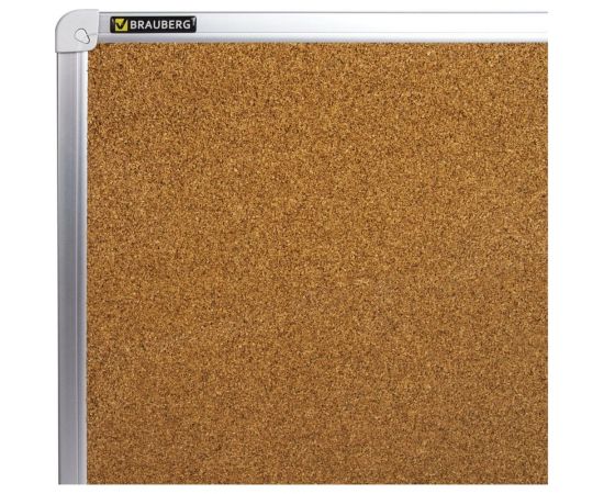 Пробковая доска для объявлений BRAUBERG 45х60 см, алюминиевая рамка 231711 – изображение 5