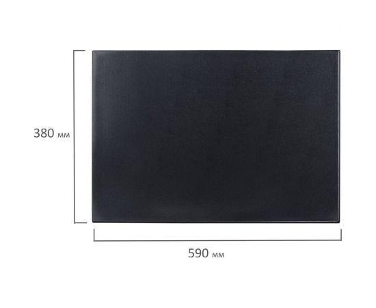 Настольный коврик-подкладка для письма BRAUBERG 590х380 мм, с прозрачным карманом, черный 236774 – изображение 5
