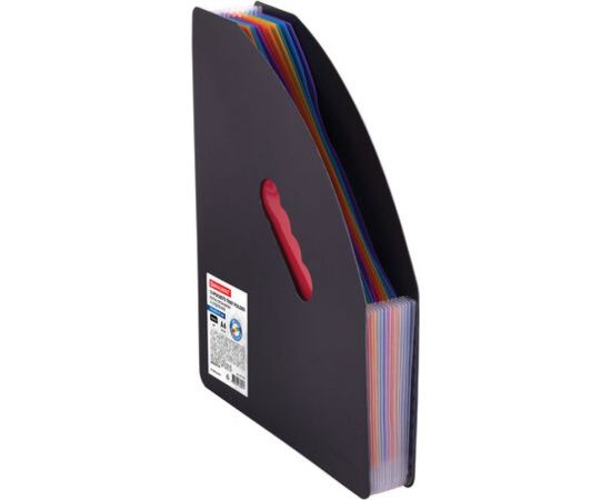 Вертикальный лоток-органайзер для бумаг и документов BRAUBERG Docs 13 отделений, А4 черный 271153 – изображение 5