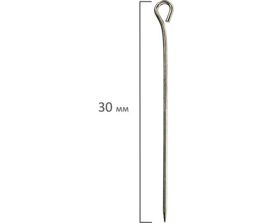 Универсальные булавки с головками-петельками BRAUBERG 30 мм, 500 шт., в пластиковой коробке 271319 – изображение 5