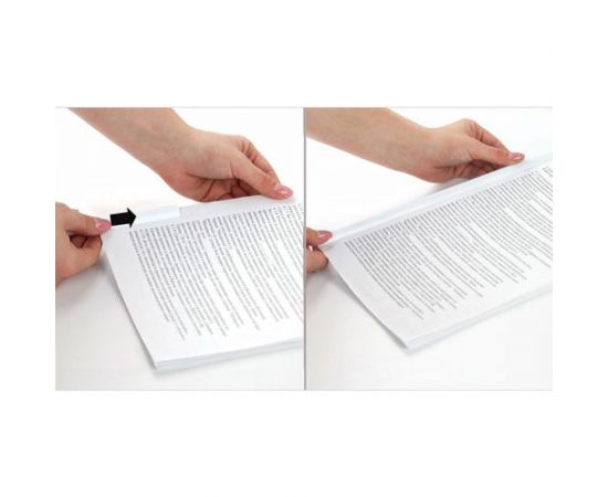 Скрепкошины для быстрого переплета BRAUBERG комплект 10 шт, ширина 10 мм до 50 листов, А4, белые 224605 – изображение 6