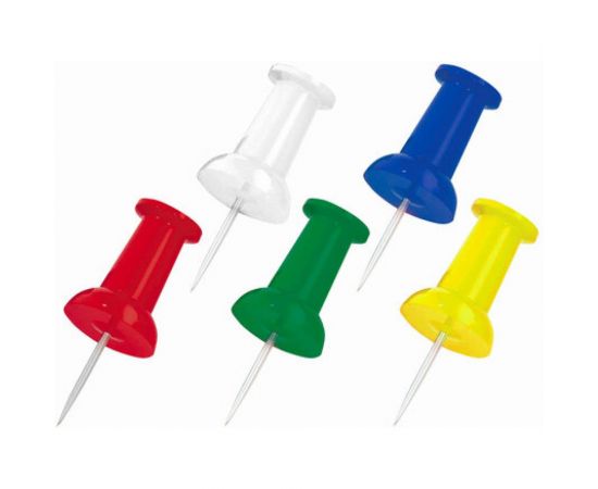 Силовые кнопки-гвоздики BRAUBERG цветные 50шт. в карт. коробке 220557 – изображение 6