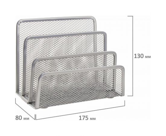 Настольный набор BRAUBERG Germanium из металла, 7 предметов, серебристый 231963 – изображение 7