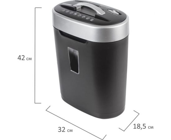 Уничтожитель BRAUBERG S8 4 уровень секретности, 4x18 мм, 8 листов,16 л, скобы 530962 – изображение 7