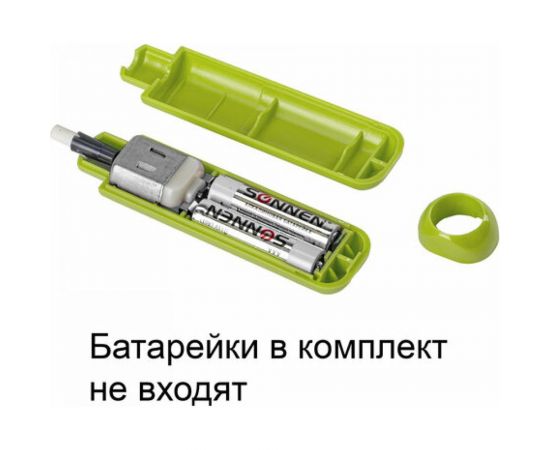 Электрический ластик BRAUBERG JET, питание от 2 батареек ААА, 8 сменных ластиков, салатовый 229615 – изображение 8