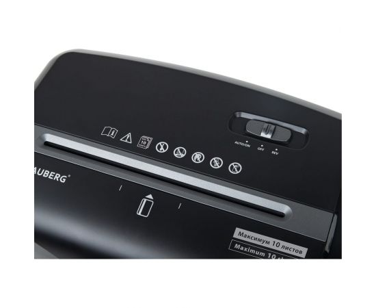 Уничтожитель шредер BRAUBERG 1018X 4 уровень секретности, фрагменты 4x40 мм, 10 листов, 18 л 532150 – изображение 8