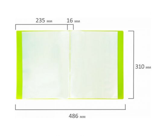 Неоновая папка BRAUBERG Neon 20 вкладышей, 16 мм, зеленая, 700 мкм, 227448 – изображение 8