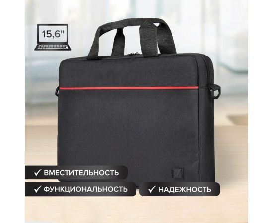 Сумка-портфель с отделением для ноутбука 15.6"" BRAUBERG Practical, черная, 29x40x7 см 270829 – изображение 10