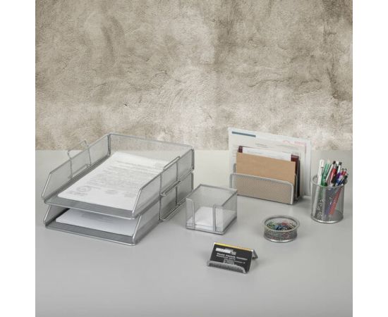 Настольный набор BRAUBERG Germanium из металла, 7 предметов, серебристый 231963 – изображение 10