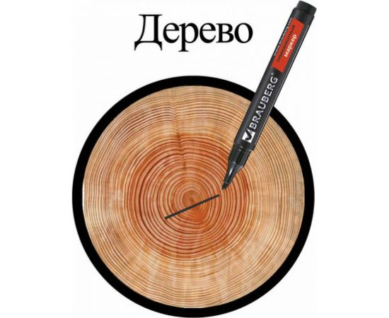 Маркер 12 шт в упаковке BRAUBERG перманентный нестираемый "Contract" ЧЕРНЫЙскош.наконечник 1-5ммбез клипа 150469 – изображение 10