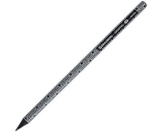 Чернографитный карандаш BRAUBERG GRAPHIC 1 шт, HB, корпус ассорти 181763 