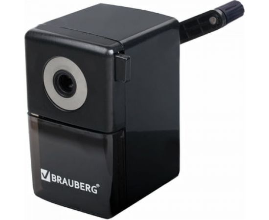 Механическая точилка BRAUBERG Black Jack металлический механизм, цвет черный 222516 