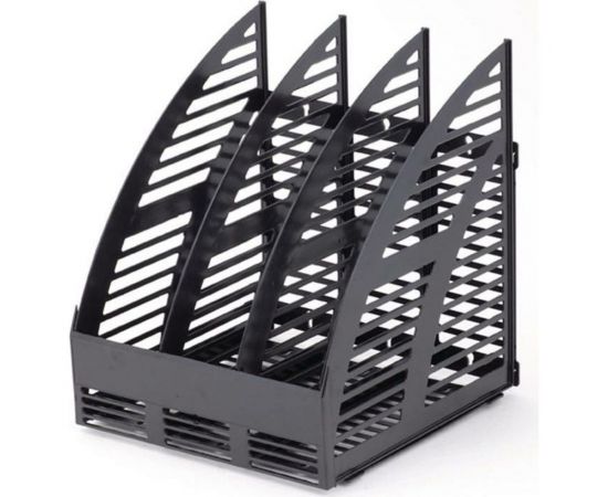 Вертикальный накопитель Attache пластиковый, черный, ширина 240 мм, 3 отделения 33569 