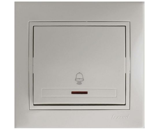 Кнопка звонка Lezard MIRA с подсветкой белый с бел. вст. 701-0202-108 