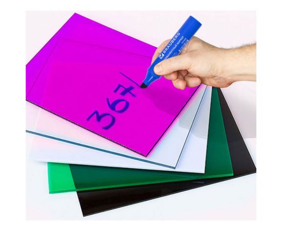 Перманентный маркер BRAUBERG JUMBO, широкая линия письма, скошенный наконечник, 3-10 мм 151225 – изображение 12