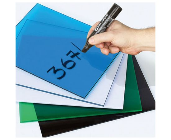 Перманентный маркер BRAUBERG JUMBO, черный, широкая линия письма, скошенный наконечник, 3-10 мм 151224 – изображение 13