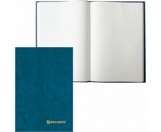 Книга учета BRAUBERG 96 листов, А4 200x290 мм клетка, твердая обложка из картона, блок 130069 – изображение 2