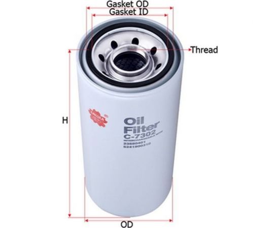 Фильтр масляный Sakura C7302 – изображение 2