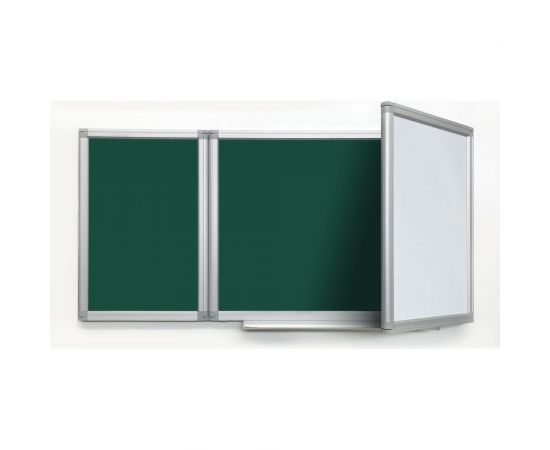 Магнитно-меловая доска BoardSYS 3-элементная, в премиум профиле 40ТЭ#300М – изображение 2