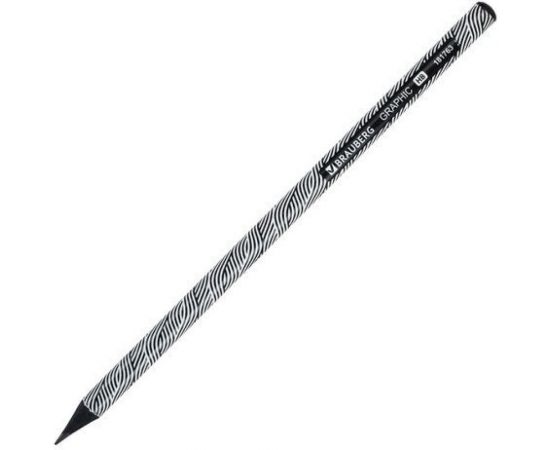 Чернографитный карандаш BRAUBERG GRAPHIC 1 шт, HB, корпус ассорти 181763 – изображение 2