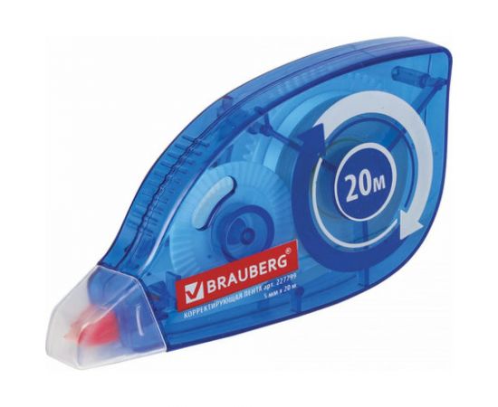Корректирующая лента BRAUBERG 5 мм х 20 м, механизм перемотки 227799 – изображение 2
