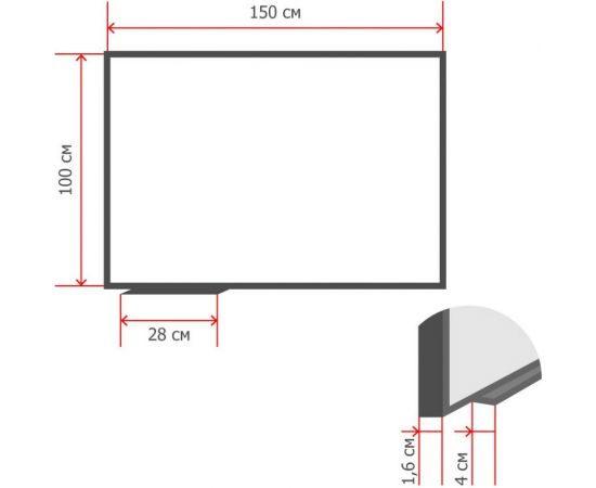 Магнитно-маркерная доска Attache Economy лак 205979 – изображение 2