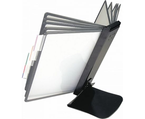 Настольная металлическая демосистема BRAUBERG на 10 панелей, с 10 серыми панелями А4, 231238 – изображение 2