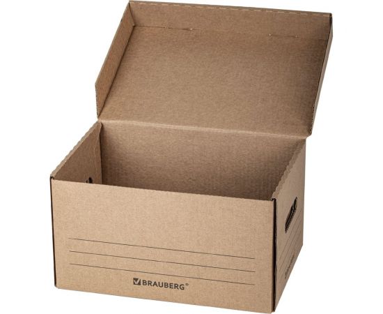Архивный короб BRAUBERG Делопроизводство 235 х325 х180 мм 129589 – изображение 3