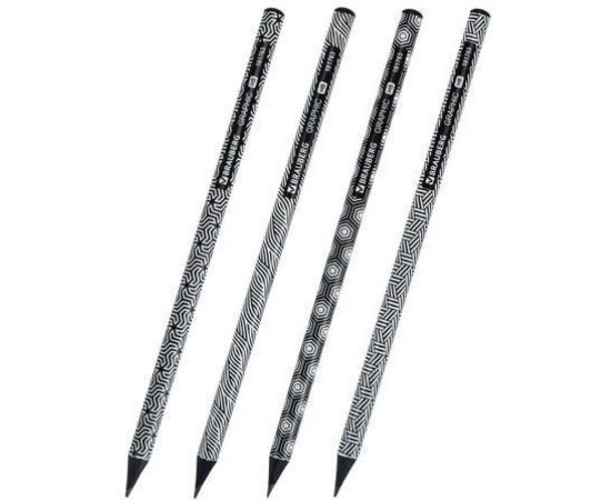 Чернографитный карандаш BRAUBERG GRAPHIC 1 шт, HB, корпус ассорти 181763 – изображение 3