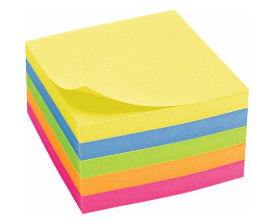 Блок самоклеящийся стикеры BRAUBERG НЕОН, 76х76 мм, 400 листов, 5 цвета 122855 – изображение 3