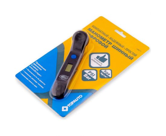 Шинный манометр TopAuto цифровой, до 7 атм 14611 – изображение 3