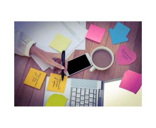 Блок-кубик Attache с клеевым краем, 76х76, желтый, 12 упаковок по 100 листов 214303 – изображение 3