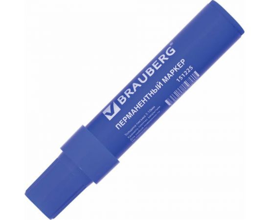 Перманентный маркер BRAUBERG JUMBO, широкая линия письма, скошенный наконечник, 3-10 мм 151225 – изображение 3