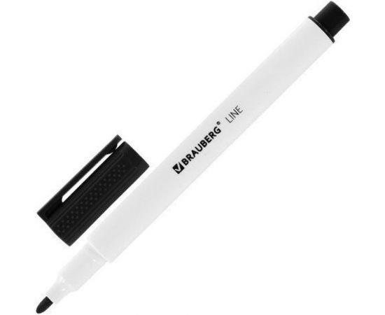 Стираемые маркеры для белой доски BRAUBERG Line набор 4 цвета, 3 мм, с клипом 152119 – изображение 3