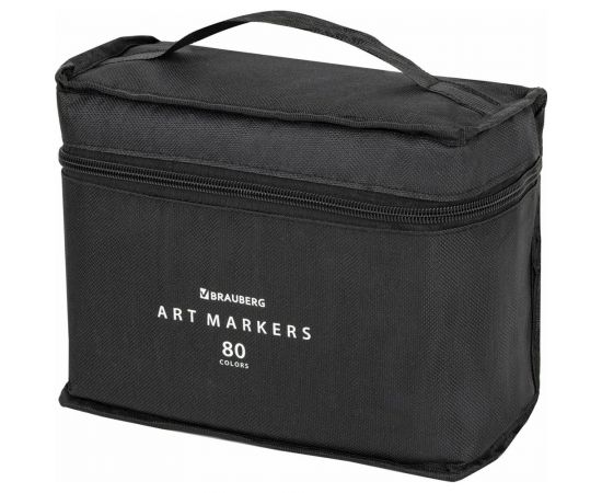 Двусторонние маркеры для скетчинга BRAUBERG набор 80 шт, текстильный чехол 152233 – изображение 3