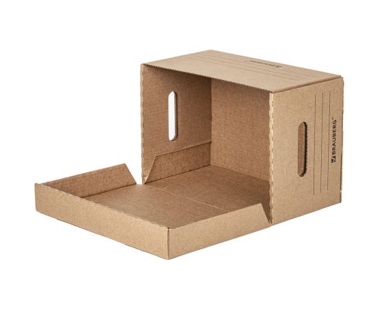 Архивный короб BRAUBERG Делопроизводство 235 х325 х180 мм 129589 – изображение 4