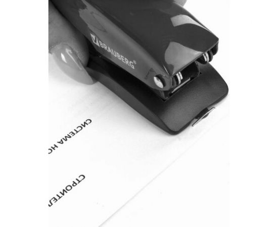 Степлер BRAUBERG Office Expert №24/6 26/6, металлический, до 25 листов, черный 228593 – изображение 5