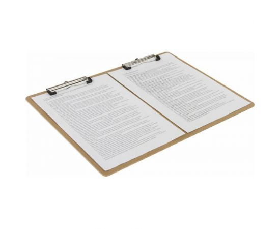 Доска-планшет BRAUBERG Eco БОЛЬШОГО ФОРМАТА 440х320 мм, А3 с двумя прижимами, МДФ, 3 мм 232227 – изображение 5