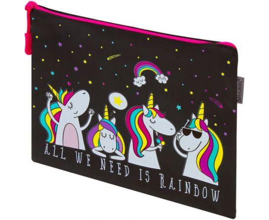 Папка для тетрадей BRAUBERG Unicorns A5, водонепроницаемая молния, 25х20 см 229259 – изображение 5