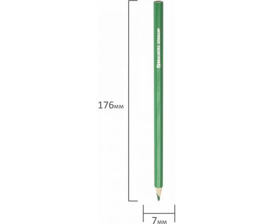 Цветные карандаши BRAUBERG Star Patrol, 12 цветов, заточенные, картонная упаковка 180532 – изображение 5
