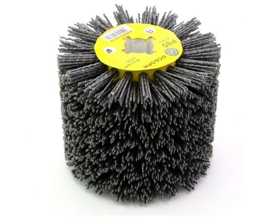 Щетка-валик нейлоновая по дереву 6-083 110 мм, P80 на щеточные шлифмашины ОСБОРН PLM.RB11010019P80 – изображение 5
