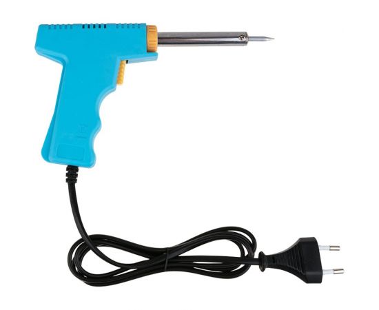 Набор для пайки: паяльник импульсный 30/70Вт, оловоотсос, подставка, припой REXANT ZD-303-A 12-0164 – изображение 5